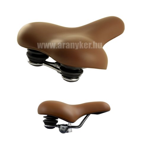 Kerékpár Nyereg Confort világosbarna  Elasztomer 250x215mm