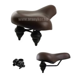 Kerékpár nyereg Barna Cruiser dupla kúprugós 260x230mm 