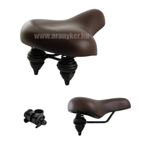Kerékpár nyereg Barna Cruiser dupla kúprugós 260x230mm 