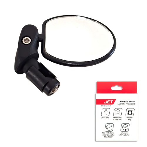  Kerékpár visszapillantó tükör Kormányvégbe fekete Ovális JET