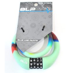   Kerékpár Zár 4 kombinációs számzár  Szilikon 12X600MM PISZTÁCIA-SZIVÁRVÁNY