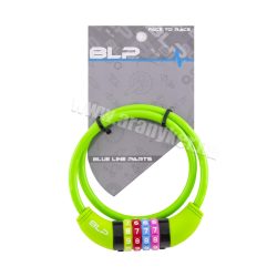 Kerékpár Zár 4 kombinációs számzár Zöld 8x650mm