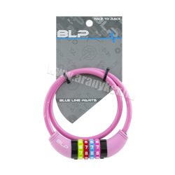Kerékpár Zár 4 kombinációs számzár Pink 8x650mm