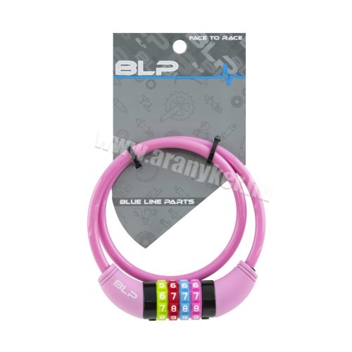 Kerékpár Zár 4 kombinációs számzár Pink 8x650mm