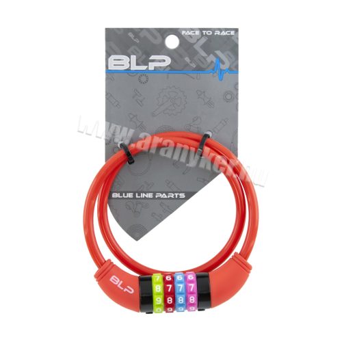 Kerékpár Zár 4 kombinációs számzár Piros 8x650mm