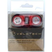 Kerékpár hátsó lámpa Velotech 2x0,5W