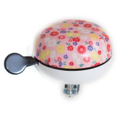 KERÉKPÁR CSENGŐ CRUISER RÓZSASZÍN VIRÁGOS DEKORÁCIÓ