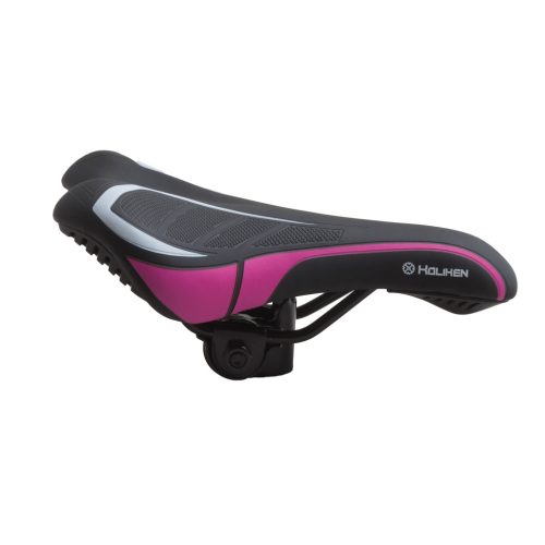 Gyerek Kerékpár Nyereg 12-16" fekete pink csíkkal 235×135mm