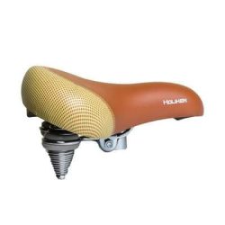 Nyereg dupla rugós széles barna 