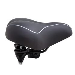Kerékpár Nyereg párnázott duplarugós fekete