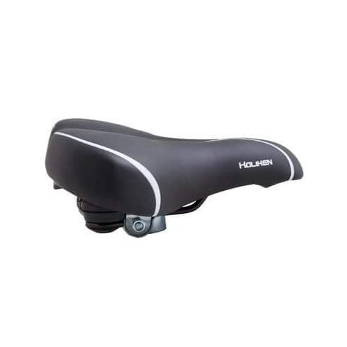 Kerékpár Nyereg cruiser rejtett rugós fekete-fehér csíkos 260×220mm