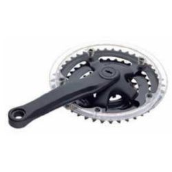 Hajtómû acél MTB fekete 48T/38/28