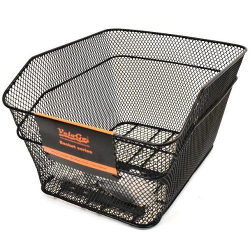 Kerékpár kosár hátsó csomagtartóra nagy fekete XXL VeloGo 