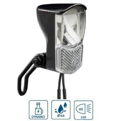 Lámpa első VeloGo agydinamós 1x3W led 90 Lumen