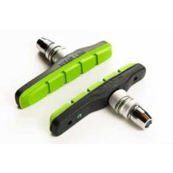 Kerékpár fékbetét csavaros fekete/zöld