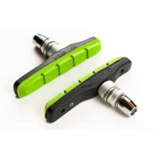 Kerékpár fékbetét csavaros fekete/zöld