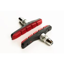 Kerékpár fékbetét csavaros fekete/piros